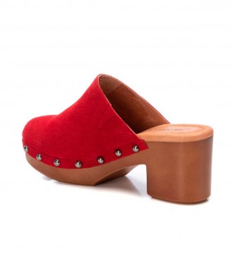 Carmela Leather Clogs 160461 red -Heel height 7cm