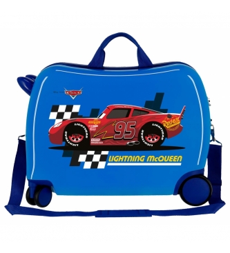Joumma Bags McQueen Blue -38x50x20cm - 2 multidirectional wheels - Suitcase with runners