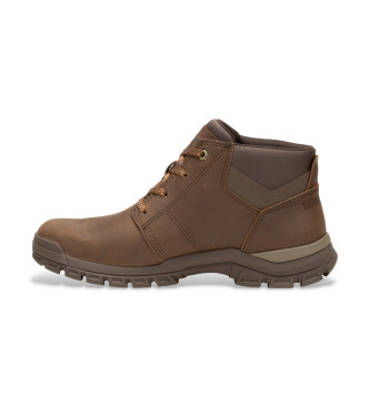 Caterpillar Botas Threshold Chukk em pele castanha