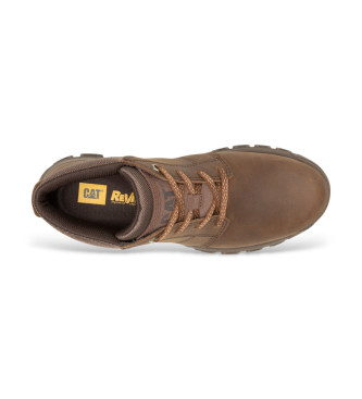 Caterpillar Botas Threshold Chukk em pele castanha