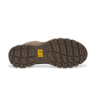 Caterpillar Botas Threshold Chukk em pele castanha