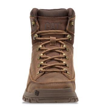 Caterpillar Botas Threshold Hiker em pele castanha