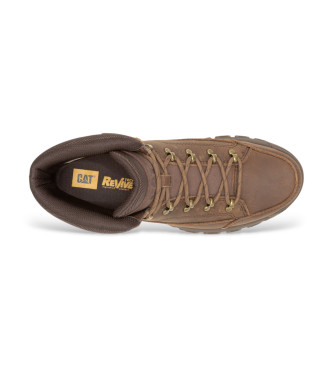 Caterpillar Botas Threshold Hiker em pele castanha