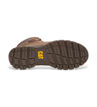 Caterpillar Botas Threshold Hiker em pele castanha