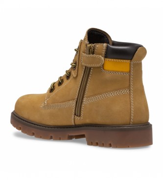Caterpillar Mustard leather ankle boots CK263460