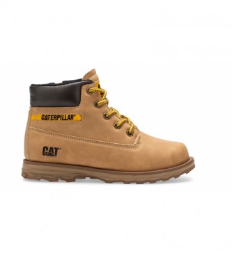 Caterpillar Mustard leather ankle boots CK264149