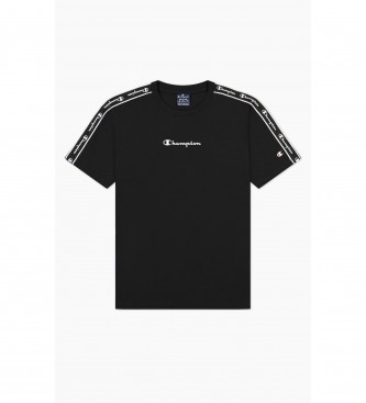 Champion T-shirt nera con nastro logato