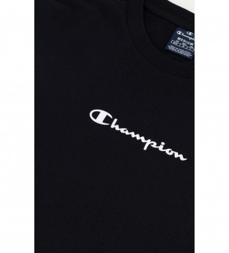 Champion T-shirt nera con nastro logato