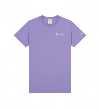 Champion Small Script Logo T-shirt purple