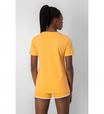 Champion Gelbes T-Shirt mit Rundhalsausschnitt
