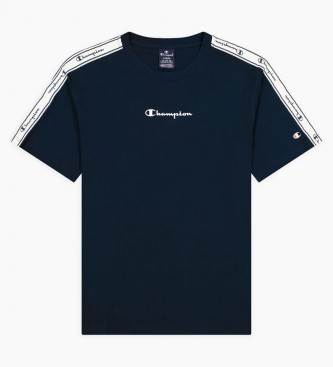 Champion Fita adesiva lateral Logo T-shirt marinha