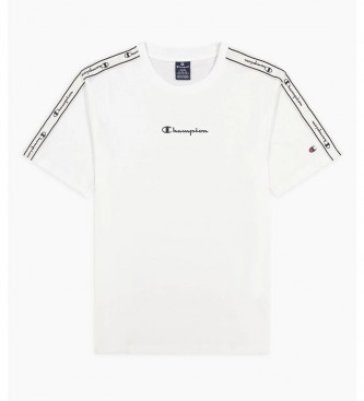 Champion T-shirt branca com o logótipo Side Tape Script