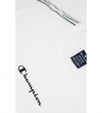 Champion T-shirt avec logo Side Tape Script blanc