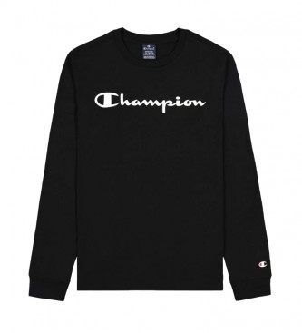 Champion T-shirt girocollo manica lunga nera
