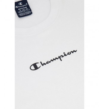 Champion Dpuble Logo Tape Sweatshirt sans capuche blanc