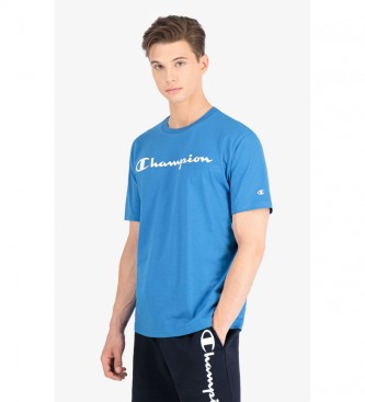 Champion Camiseta Script Logo Print azul