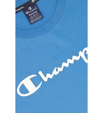 Champion Script Logo Print T-shirt blue