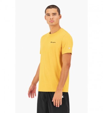 Champion Script Logo Print T-shirt yellow
