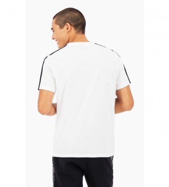 Champion T-shirt in jersey jacquard bianco con nastro con logo