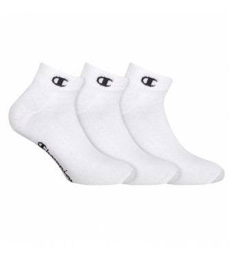 Champion Pack de 3 pares de calcetines tobilleros One Color blanco