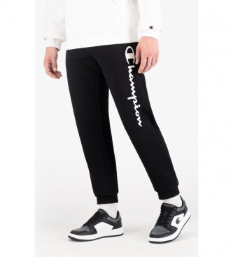 Champion Pantalon de jogging à poignet côtelé et logo Script noir