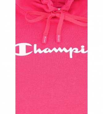 Champion Felpa rosa con scritta grande logo