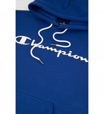 Champion Sweatshirt Fleece gewatteerd logo blauw
