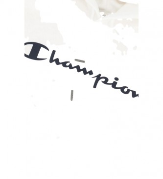 Champion Felpa in felpa garzata con logo bianco