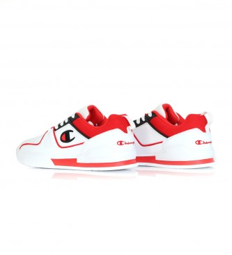 Champion Chaussures de basket-ball blanches, rouges