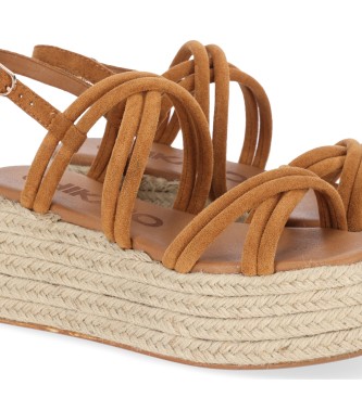 Chika10 Arial 01 brune sandaler -7cm plateauhjde