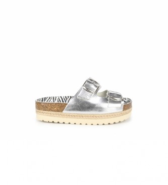 Chika10 Kids Astrid 04 silver leather sandals