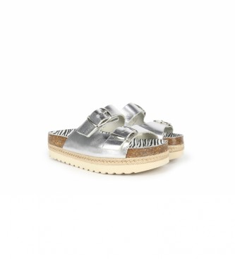 Chika10 Kids Astrid 04 silver leather sandals