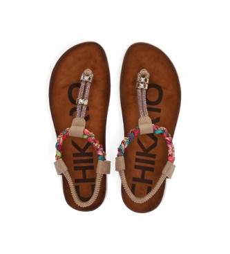 Chika10 Canelita 02 taupe sandals