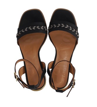Chika10 Sandaler Clarita 01 svart -Heelhjd 8cm