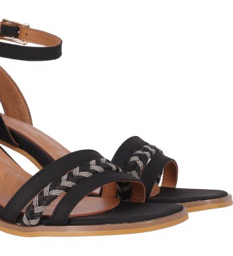 Chika10 Sandals Clarita 01 black -Heel height 8cm