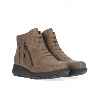Chika10 Estepa 06 Taupe Ankle Boots