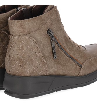 Chika10 Estepa 06 Taupe Ankle Boots