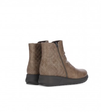 Chika10 Estepa 07 Taupe Ankle Boots