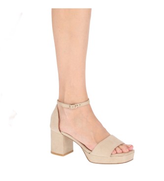 Chika10 Flora 14 beige sandals -Heel height 6cm