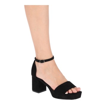 Chika10 Sandals Flora 14 Black -Heel height 6cm