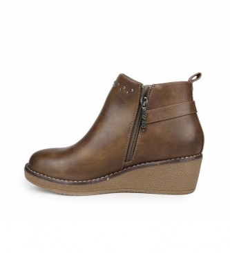 Chika10 Inca 01 Taupe Ankle Boots - Hauteur 5cm wedge