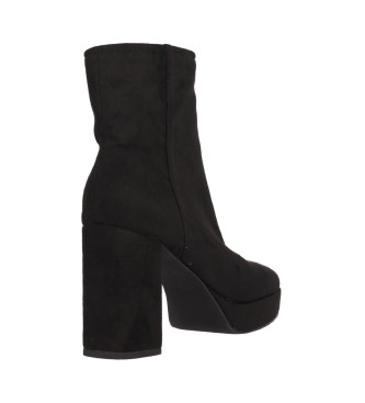 Chika10 Leather ankle boots Jasmin 06 Black