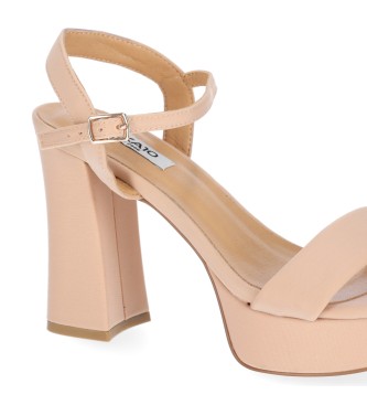Chika10 Sandals Jolie 02 beige -Heel height 7cm
