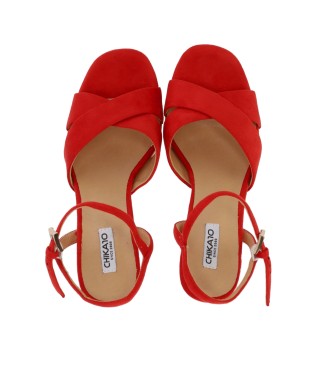 Chika10 Sandals Jolie 07 Red