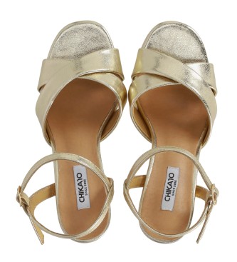 Chika10 Jolie 10 gold sandals -Heel height 11cm