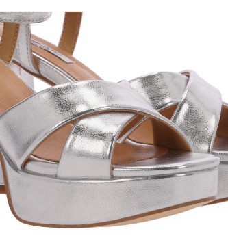 Chika10 Jolie 10 zilveren sandalen -Hoogte hak 11cm