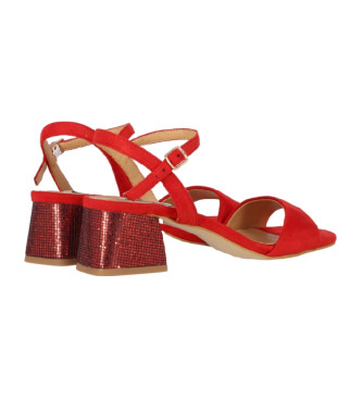 Chika10 Sandals Melania 04 Red