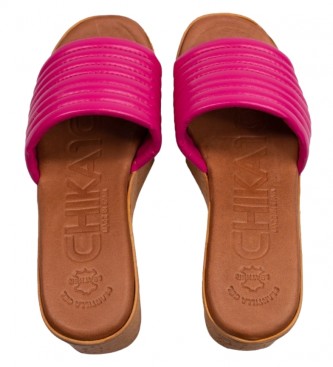 Chika10 Sandalias Menphis 02 fucsia -Altura cuña: 7 cm- - Tienda Esdemarca  moda, calzado y complementos - zapatos de marca y zapatillas de marca