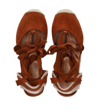 Chika10 Sandals Nadia 24 Brown -Height wedge 8cm