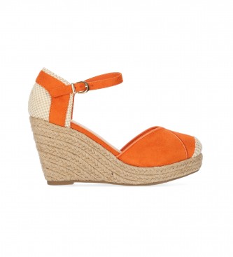 Chika10 Sandals Nadia 25 orange -Height wedge 8cm